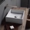 Square White Ceramic Vessel Sink